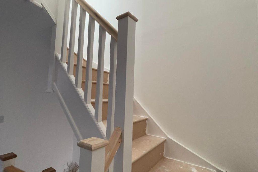 new wooden staircase